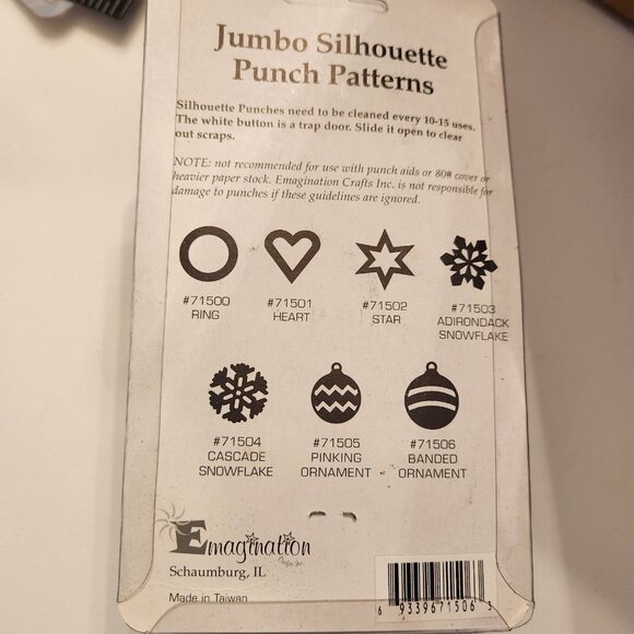 Christmas Ornament Jumbo Hole Punch Emagination paper Scrapbook Craft Shapes - Picture 7 of 8